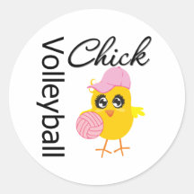 Volleyball Chick Stickers