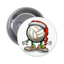 Volleyball Christmas Pin