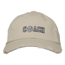 Volleyball Coach Embroidered Hats