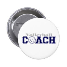 Volleyball Coach Pinback Buttons