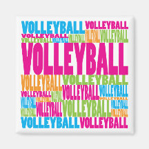 Volleyball coloré aimants pour réfrigérateur