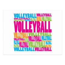 Volleyball coloré cartes postales