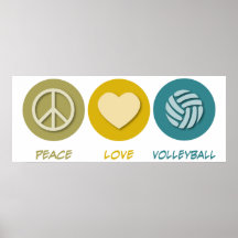 Volleyball d'amour de paix poster