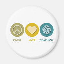 Volleyball d'amour de paix aimants