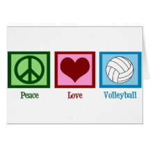 Volleyball d'amour de paix carte