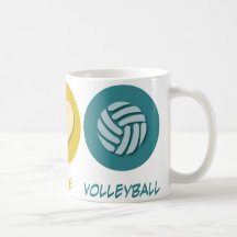Volleyball d'amour de paix tasses à café
