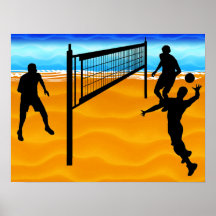 Volleyball de plage affiches