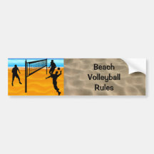 Volleyball de plage autocollants pour voiture