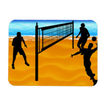 Volleyball de plage magnet