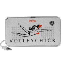 Volleyball DiveChick personalized doodle speaker
