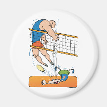 Volleyball drôle aimant
