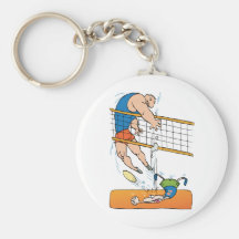 Volleyball drôle porte-clefs