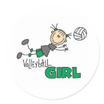 Volleyball Girl Stickers