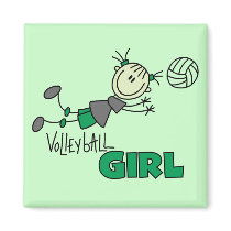 Volleyball Girl Tshirts and Gifts Fridge Magnet