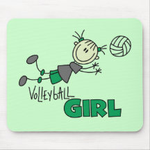 Volleyball Girl Tshirts and Gifts Mouse Mats