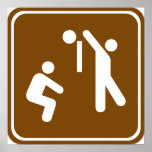 Volleyball Highway Sign Poster