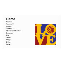 Volleyball Love Business Card