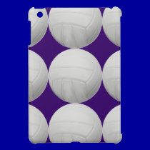Volleyball Pattern on Purple ipad mini cases
