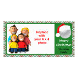 Volleyball PhotoCard SantaBall Plaid Photo Greeting Card