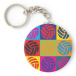 Volleyball Pop Art Key Chains