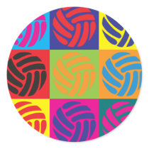 Volleyball Pop Art Stickers