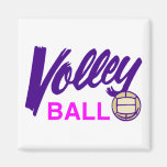 Volleyball (Purple/Pink) Refrigerator Magnet