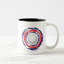 Volleyball Red Blue And White 1 Coffee Mugs