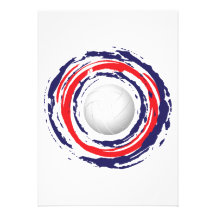 Volleyball Red Blue And White 1 Personalized Announcements