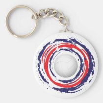 Volleyball Red Blue And White 1 keychains