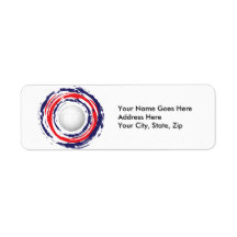 Volleyball Red Blue And White 1 Return Address Label
