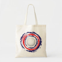 Volleyball Red Blue And White 1 Tote Bags