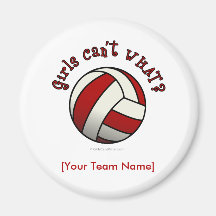 Volleyball rouge magnets pour réfrigérateur
