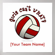 Volleyball rouge poster