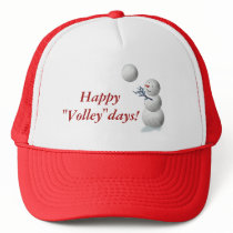 Volleyball Snowman Christmas Mesh Hats