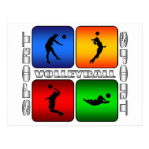 Volleyball spectaculaire cartes postales
