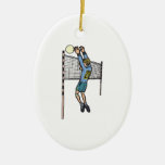 volleyball spike mens volley cartoon graphic christmas ornaments