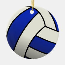 Volleyball Team Gifts - Blue Christmas Ornaments