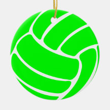 Volleyball W/Name Ornament  Green