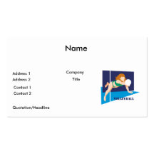 volleyball womens girls business card template
