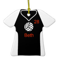 VolleyChick Black Shirt Ornament