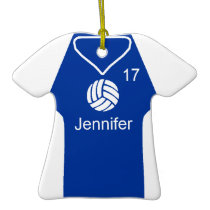 VolleyChick Blue Shirt Ornament