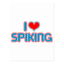VolleyChick I heart Spiking Postcards