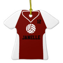 VolleyChick Maroon Shirt Ornament