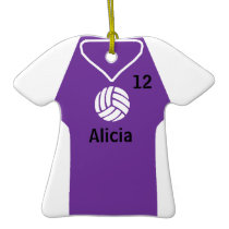 VolleyChick Maroon Shirt Ornament