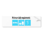 VolleyChick Minimum Daily Requirements bumper stickers