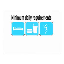 VolleyChick Minimum Daily Requirements Post Card