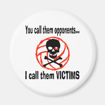 VolleyChick VolleyVictim Magnets Pour Réfrigérateur