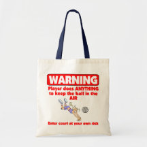 VolleyChick Warning Canvas Bags