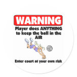 VolleyChick Warning Sticker