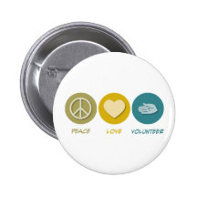 Volontaire d'amour de paix pin's avec agrafe